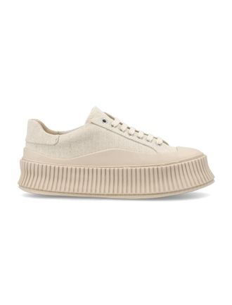 Jil Sander Beige Lace-up Platform Sneakers