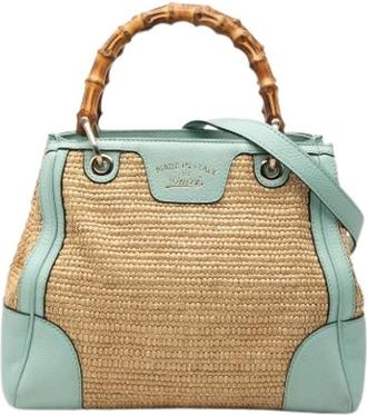 Gucci Pre-owned Handbags, female, Multicolor, Size: ONE SIZE Pre-owned Bamboo Shopper Satchel