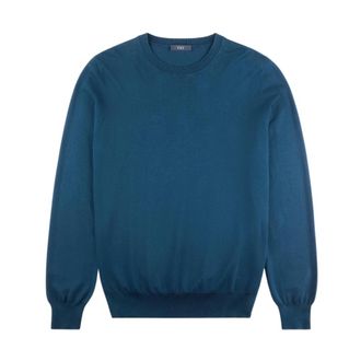 Fay Maglia girocollo - male - Fay - Round-neck Knitwear - Blue - M - Knitwear