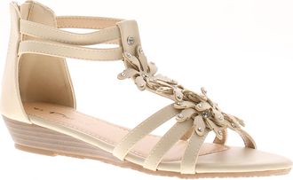 Platino Floella Womens Wedge Sandals Beige 5 UK