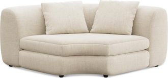 Castlery Fable Corner Sofa Customized, Performance Linen Weave, Cream, Spill Resistant, Ultra Deep Seats for Castlery Sofas