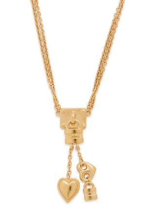 Chlo&eacute; The Chlo&eacute; Mini Paddington Charm Drop Necklace - Gold - One Size