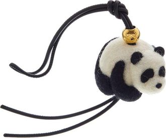 Loewe Panda Felt & Leather Charm