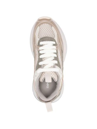 Emporio Armani Mixed-Texture Mesh Sneaker - Beige