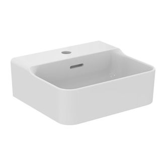Ideal Lavabo De Mano Conca 400x350x165mm Blanco Con Plus 1 Orificio Para Grifer&iacute;a, Con Rebosadero Standard