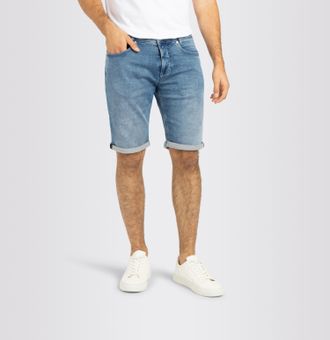 MAC Broeken Jeansbermudas MAC Jogn Bermuda, Herren, Gr. 31, N-Gr, blau (light authentic blau), Denim/Jeans, Obermaterial: 99% Baumwolle, 1% Elasthan, knielang, Je