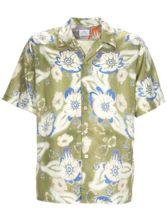 Paul Smith Green Relaxed Floral Shirt