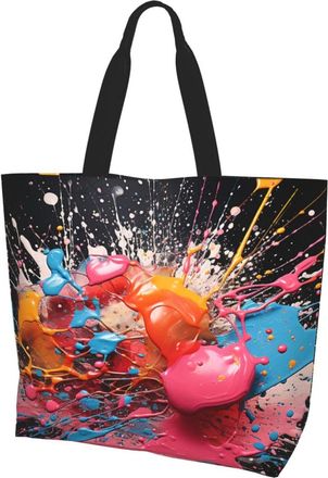 Generic Color Mixture Women Handbag Durable Grocery Bag Eco Friendly Handbags For Yoga Camping Work