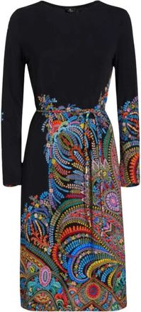 Etro Bloemenprint Jersey Jurk - Dames - Casual kleedjes - Veelkleurig - S - Kleedjes
