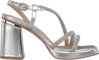 Alma En Pena Sandalen met bandjes en strass - Dames - Sandalen met hakken - Grijs - 40 EU - Schoenen