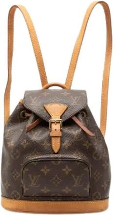 Louis Vuitton Pre-owned Backpacks, female, Brown, Size: ONE SIZE Pre-owned Montsouris MM