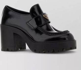 Prada leather platform mules