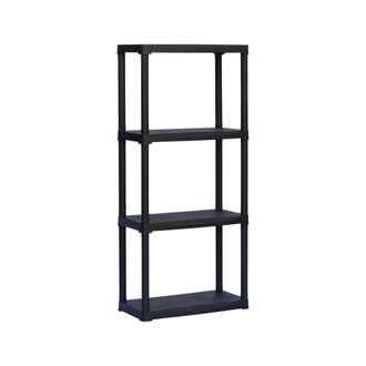 Dmora Estante De 2 Casillas En Polipropileno, Estantes Multiusos Para Interiores O Exteriores, 100% Made In Italy, Cm 60x30h133, Color Antracita, Con Embala