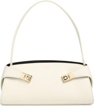 Ferragamo Hug Leather East/West Shoulder Bag in Mascarpone at Nordstrom