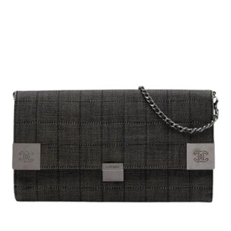 Chanel Pre-owned Quilted Denim Shoulder Bag - Dames - Pre-owned - Grijs - Maat: ONE Size Denim