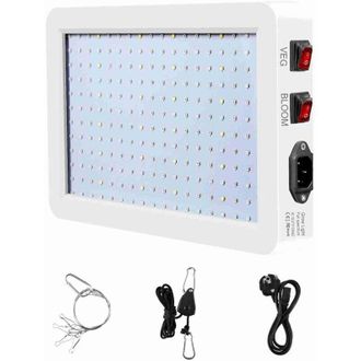 OEM L&aacute;mpara Led De Cultivo De Espectro Completo De 1000 W Con Uv/ir, 216 Led Para Plantas De Invernadero E Interior, Hortalizas Y Flores, Color Blanco [cl