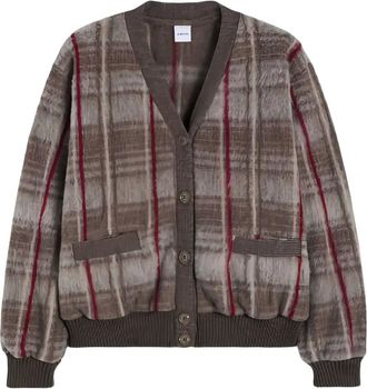 Aspesi checked wool cardigan - women - Wool - M - Brown