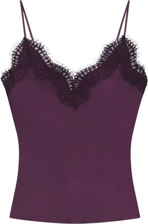 A.L.C. Presley top met afwerking van kant - Paars