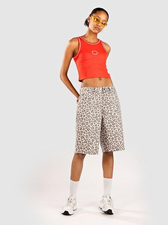 Blue Tomato Printed Denim Jort Shorts taupe leo