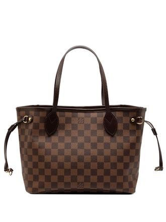 Louis Vuitton 2011 Damier Ebene Neverfull PM tote bag - women - Calf Leather/Fabric - One Size - Brown