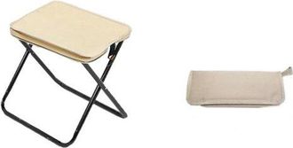 OEM Taburete Plegable Port&aacute;til, Taburete Telesc&oacute;pico Compacto Para El D&iacute;a Del Rey Mercadillos, Taburete Ligero Asa, Asiento Resistente Llevar, Negro