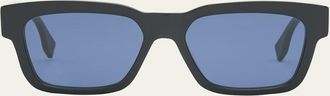 Fendi Mens OLock Acetate Rectangle Sunglasses