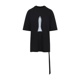 Rick Owens T-Shirts, male, Black, Size: XL Drkshdw Jumbo T-shirt