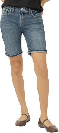 Silver Jeans Co Suki Denim Bermuda Shorts in Sunbury at Nordstrom, Size 33