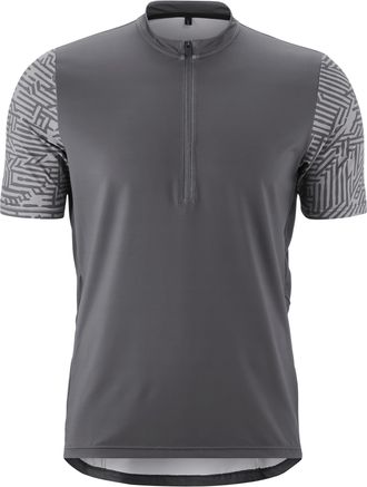 Gonso Radtrikot GONSO Adventure Jersey Halfzip M, Herren, Gr. XL, grau, 88% Polyester (recycelt), 12% Elasthan, Rundhals, Trikots Radtrikot, Herren Fahrradt