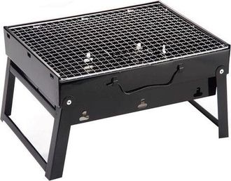 OEM Barbacoa Port&aacute;til De Carb&oacute;n, Acero/acero Inoxidable, Negra