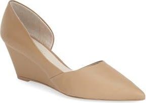 Kenneth Cole Ellis Half dOrsay Wedge Pump in Beige at Nordstrom Rack, Size 5.5