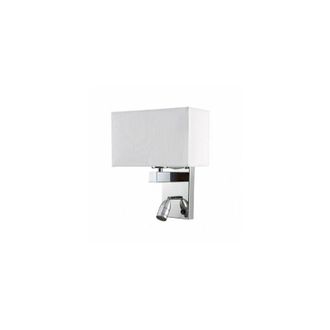 Fabrilamp Aplique 3w 4000k + 1xe27 Gabriel Cromo/pantalla Blanca 285lm 31x26x15,5cm Doble Encendido