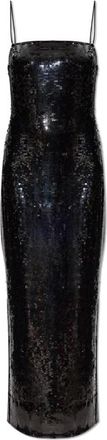 Rotate Sequin Off-the-Shoulder Jurk - Dames - Avondkleed - Zwart - S - Polyester - Kleedjes