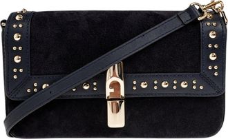 Furla Iride S Rectangular Suede Shoulder Bag