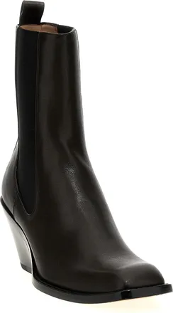Khaite Womens Brown Calfskin Chelsea Boots