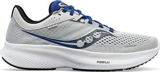 Saucony Mens Ride 16 Sneaker, Concrete/Blk, 8.5 Wide