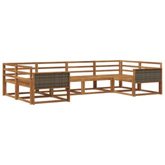 vidaXL Conjunto De Sof&aacute;s De Exterior 6 Pcs Natural Vidaxl