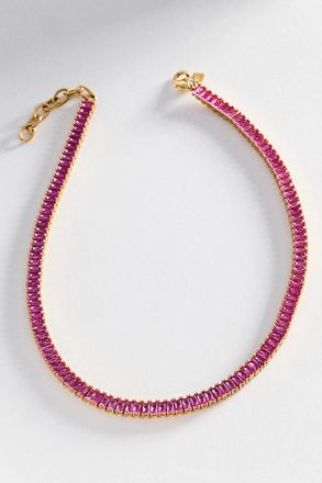 Crystal Haze Baguette Necklace