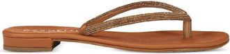 Cornetti Pogliano crystal-embellishment sandals - women - CALFSKIN/CALFSKIN/CALFSKIN/Crystal - 37 - Brown