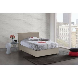 Talamo Italia Talamo Italia - Cama De Plaza Y Media Ascenza, Cama Contenedor Con Tapizado En Ecopiel, 100% Made In Italy, Apertura Frontal, Con Colch&oacute;n Cm 120x190 I