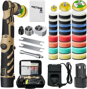 OEM Minipulidora Inal&aacute;mbrica, 11 Velocidades Con Ejes Exc&eacute;ntricos, Dise&ntilde;o Ligero, Color Marr&oacute;n