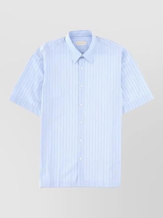 Dries Van Noten short sleeve shirt straight cut striped collar