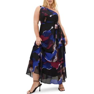 City Chic Rendezvous Tiered Ruffle Dress in Fade at Nordstrom, Size Xxxs