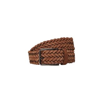 Calvin Klein Belts, male, Brown, Size: ONE SIZE Braided Suede Belt