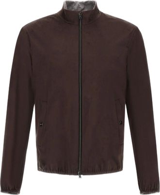 Herno Microfiber Suede Jacket With Innovative Details