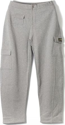 Ganni Grijze Heavy Terry Gebogen Joggers - Dames - Sweatpants - Grijs - M - Katoen - Broeken