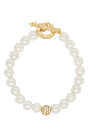 Ettika Pearl Beaded Bracelet in Gold at Nordstrom