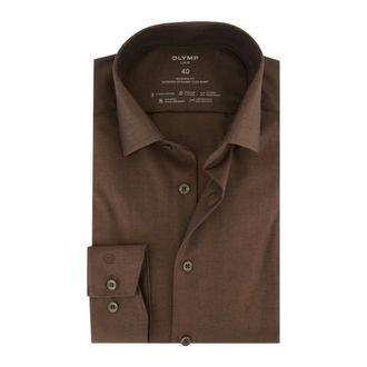 Olymp Olymp, Heren, Overhemden, Bruin, Maat: XL