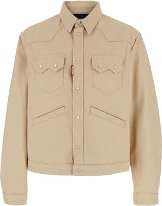 Dsquared2 Shirt Jacket - Heren - Zomerjassen - Beige - 2XL - Jassen