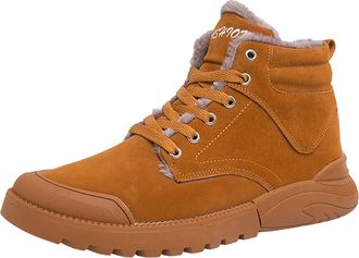 Generic Mens Slip-On Boots, Mens Boots, Cold Lining, Lightweight Winter Boots, Mens Warm Lined Snow Boots, Non-Slip High Hiking Shoes, Outdoor Shoes, Winter f